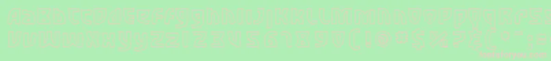SfRetroesqueOutline Font – Pink Fonts on Green Background