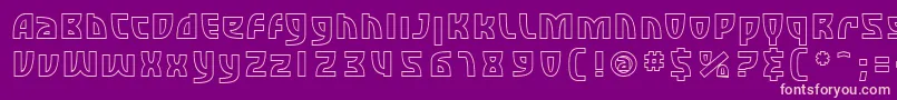 SfRetroesqueOutline Font – Pink Fonts on Purple Background