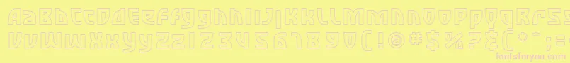 fuente SfRetroesqueOutline – Fuentes Rosadas Sobre Fondo Amarillo