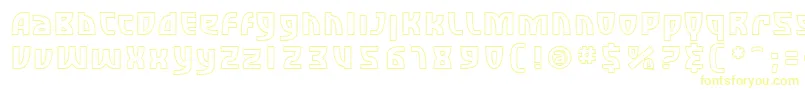 SfRetroesqueOutline Font – Yellow Fonts on White Background