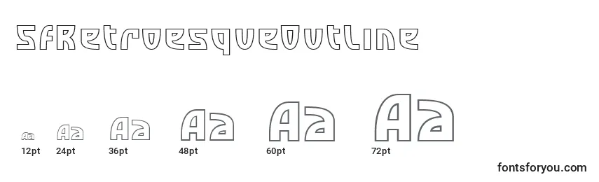 Размеры шрифта SfRetroesqueOutline