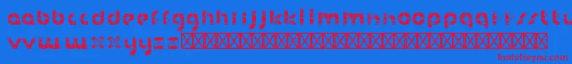 HanddrawnpipexRegular Font – Red Fonts on Blue Background