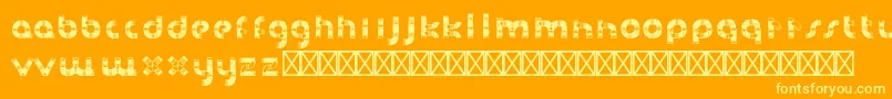 HanddrawnpipexRegular Font – Yellow Fonts on Orange Background