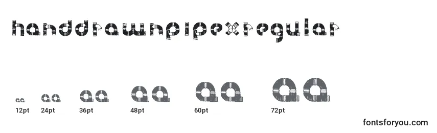 HanddrawnpipexRegular Font Sizes