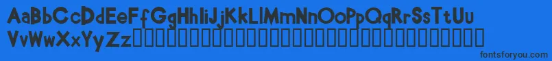 BabeBamboo Font – Black Fonts on Blue Background