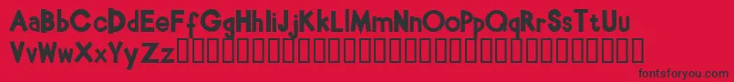 BabeBamboo Font – Black Fonts on Red Background