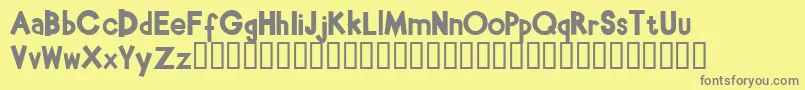 BabeBamboo Font – Gray Fonts on Yellow Background