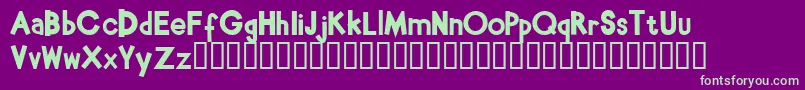 BabeBamboo Font – Green Fonts on Purple Background