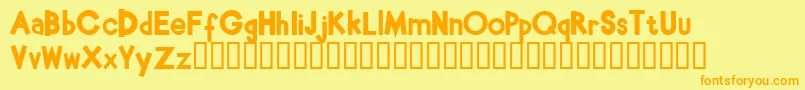 BabeBamboo Font – Orange Fonts on Yellow Background