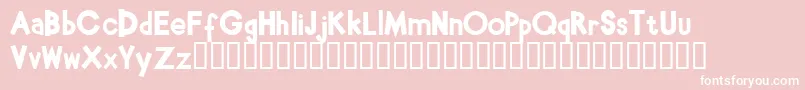 BabeBamboo-fontti – valkoiset fontit vaaleanpunaisella taustalla