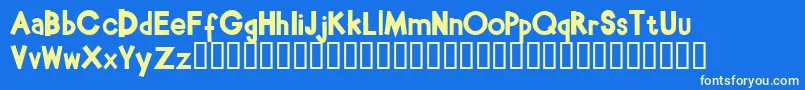 BabeBamboo Font – Yellow Fonts on Blue Background