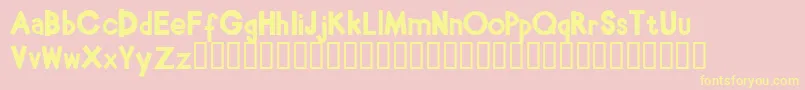 BabeBamboo Font – Yellow Fonts on Pink Background