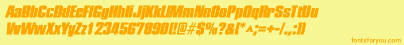 Подробнее о шрифте PledgeblackItalic Шрифт PledgeblackItalic – оранжевые шрифты на жёлтом фоне