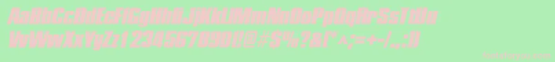 Fonte PledgeblackItalic – fontes rosa em um fundo verde