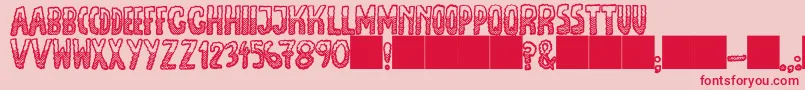 JmhEscamasBlackDown Font – Red Fonts on Pink Background