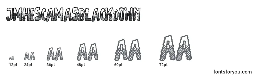 JmhEscamasBlackDown (97051) Font Sizes