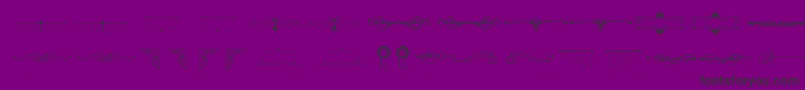 Czcionka Honeymoon – czarne czcionki na fioletowym tle