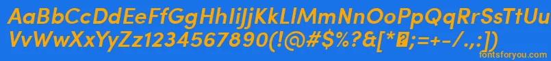 SofiaProSemiboldItalic Font – Orange Fonts on Blue Background