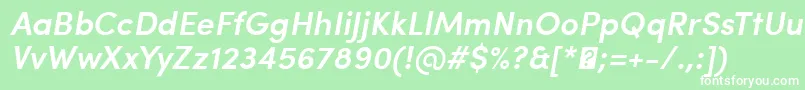 SofiaProSemiboldItalic Font – White Fonts on Green Background