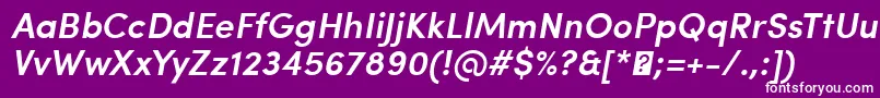SofiaProSemiboldItalic Font – White Fonts on Purple Background