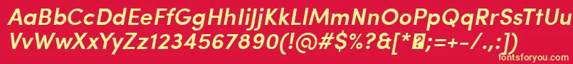 SofiaProSemiboldItalic Font – Yellow Fonts on Red Background