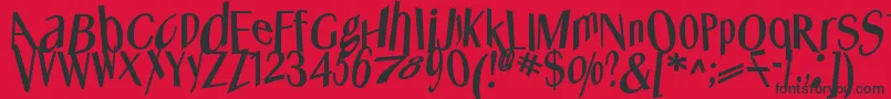 Whatshappened Font – Black Fonts on Red Background