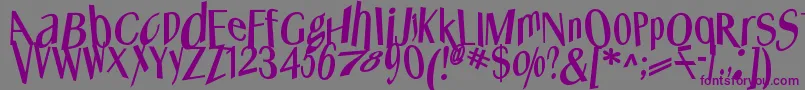 Whatshappened Font – Purple Fonts on Gray Background