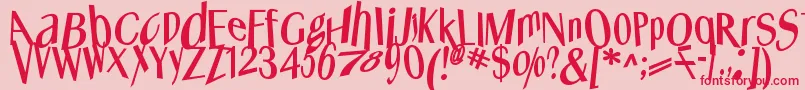 Whatshappened Font – Red Fonts on Pink Background