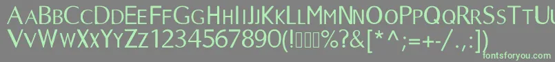 Longtime-Schriftart – Grüne Schriften auf grauem Hintergrund
