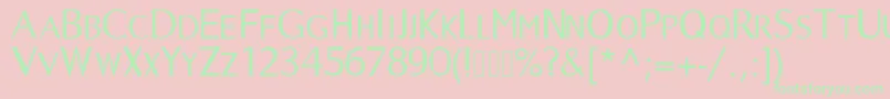 Longtime Font – Green Fonts on Pink Background