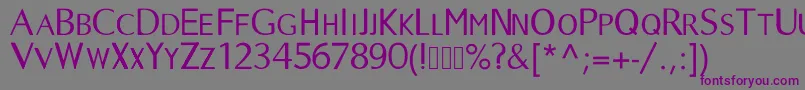 Longtime Font – Purple Fonts on Gray Background