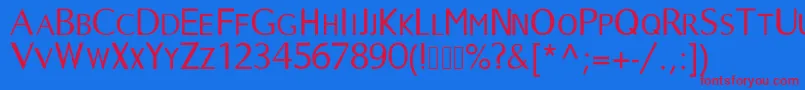 Longtime Font – Red Fonts on Blue Background