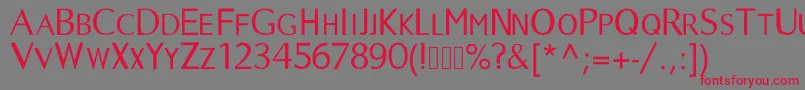 Longtime Font – Red Fonts on Gray Background