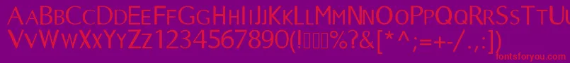 フォントLongtime – 紫の背景に赤い文字