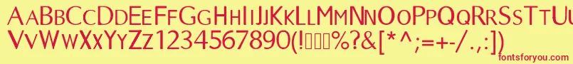 Longtime Font – Red Fonts on Yellow Background