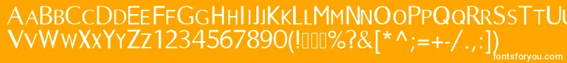 Longtime Font – White Fonts on Orange Background