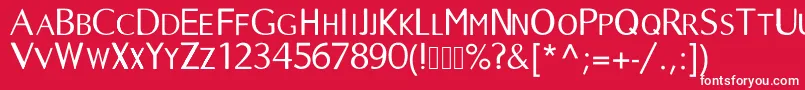 Longtime Font – White Fonts on Red Background