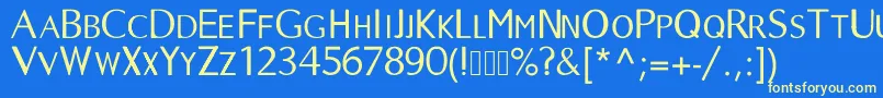 Longtime Font – Yellow Fonts on Blue Background