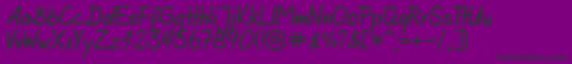AgiloHandwriting-fontti – mustat fontit violetilla taustalla