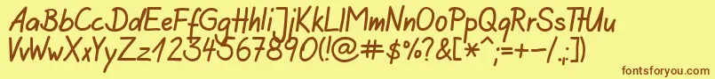 Подробнее о шрифте AgiloHandwriting Шрифт AgiloHandwriting – коричневые шрифты на жёлтом фоне