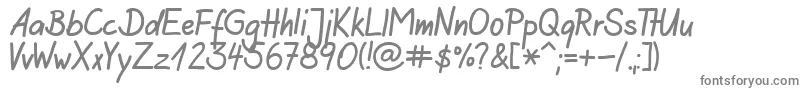 フォントAgiloHandwriting – 灰色のフォント