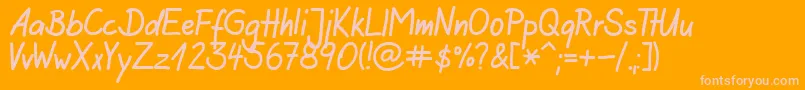 AgiloHandwriting Font – Pink Fonts on Orange Background