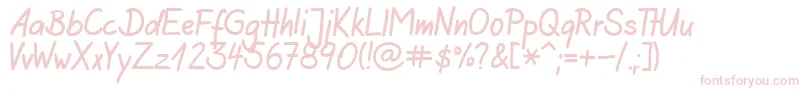 AgiloHandwriting Font – Pink Fonts on White Background