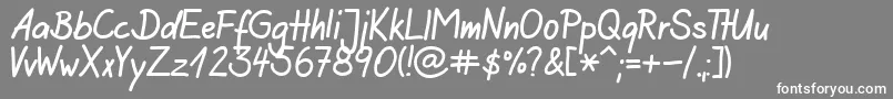AgiloHandwriting Font – White Fonts on Gray Background