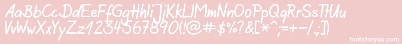 AgiloHandwriting Font – White Fonts on Pink Background