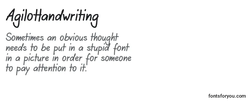 Review of the AgiloHandwriting Font
