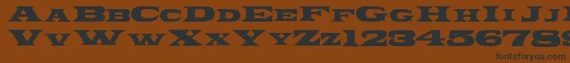 Ponchovia Font – Black Fonts on Brown Background