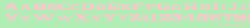 Шрифт Ponchovia – розовые шрифты на зелёном фоне