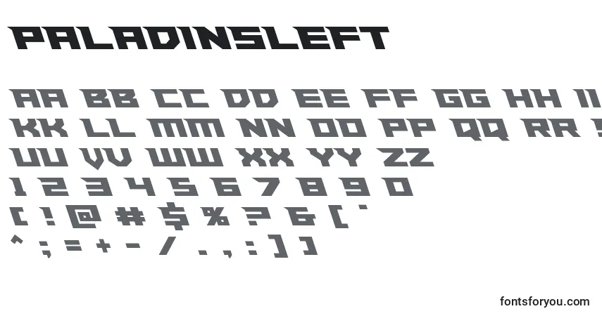 Шрифт Paladinsleft – алфавит, цифры, специальные символы