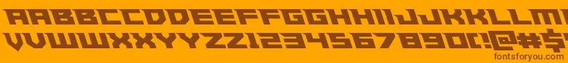 Paladinsleft-Schriftart – Braune Schriften auf orangefarbenem Hintergrund
